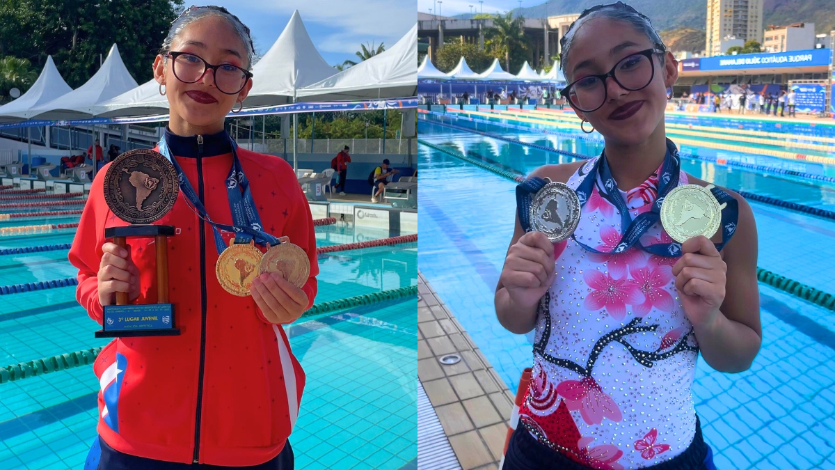 Oro en el agua: Emilia Garrido representó a Chile y fue campeona sudamericana con su equipo en Brasil